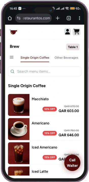 Category promotions mobile view